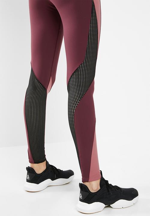 Reebok - Reebok lux tights - burgundy