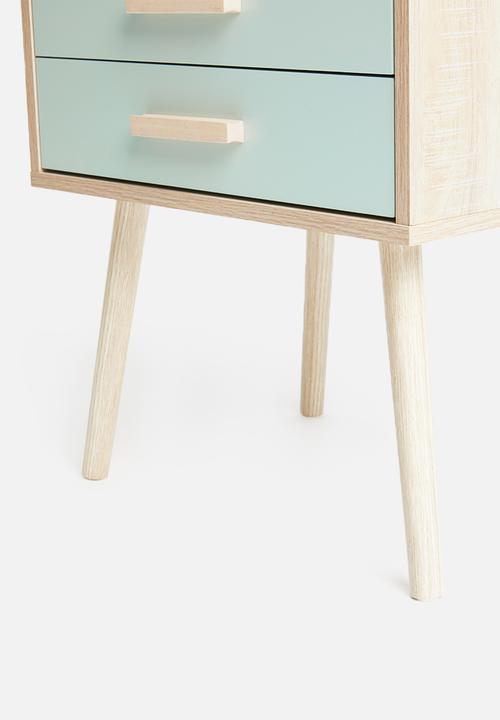 Sixth Floor - Alva pedestal - blue & natural