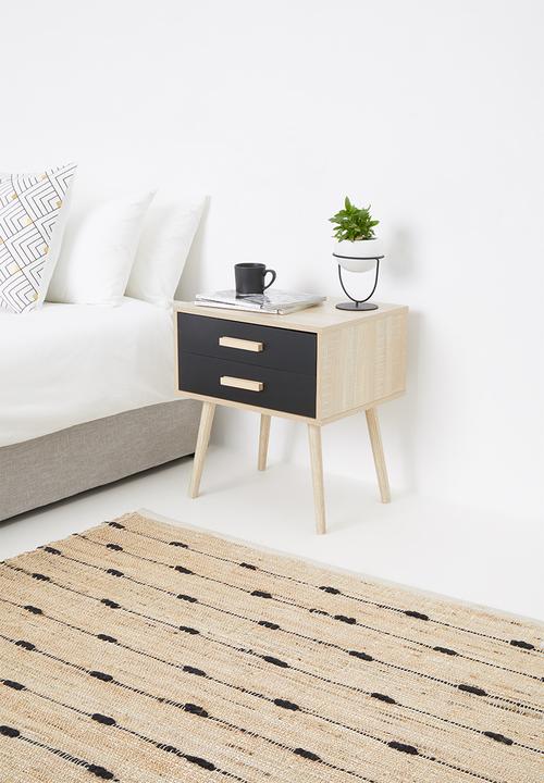 Sixth Floor - Alva pedestal - black & natural