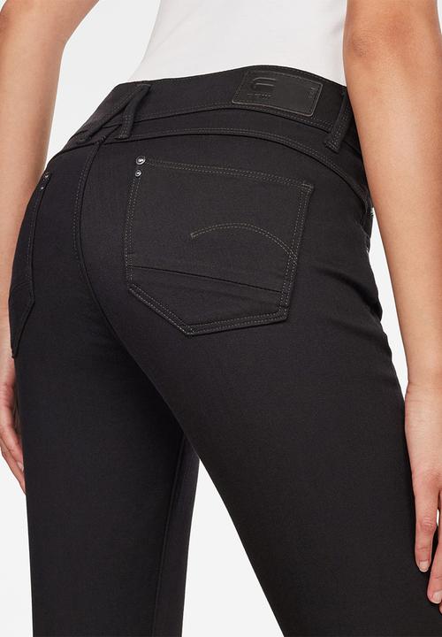 G-STAR - Lynn zip mid skinny ankle jean - black