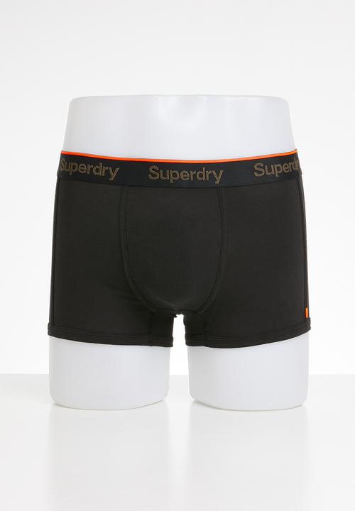 Superdry. - Orange label sport 3 pack trunks - black