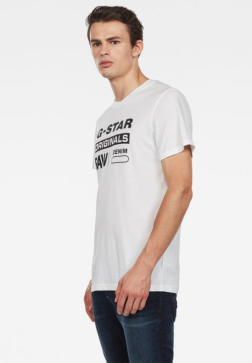 G-STAR - Graphic 8 short sleeve tee - white