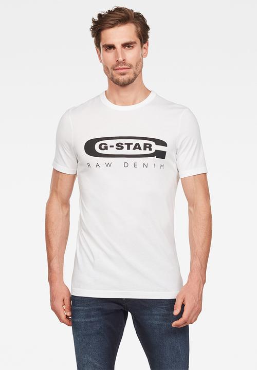 white g star shirt