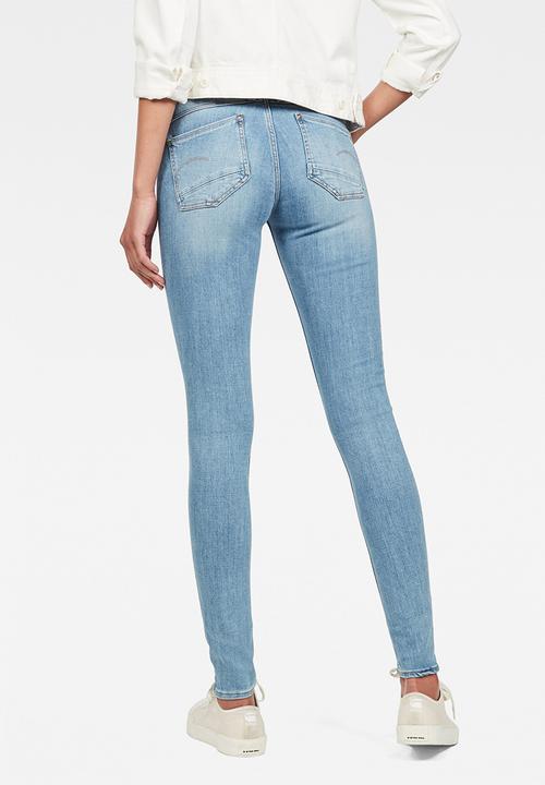 G-STAR - Lynn mid super skinny jeans - blue
