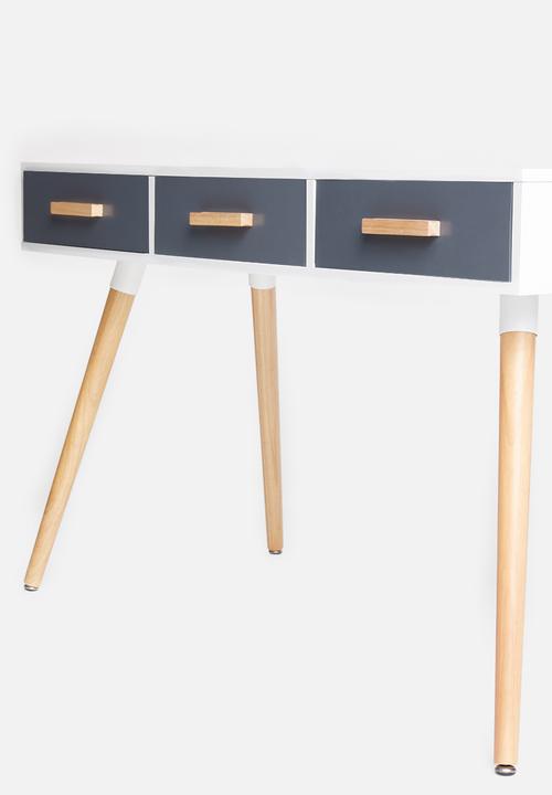 Sixth Floor - Alva desk - grey & white