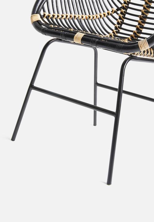 Sixth Floor - Rattan armchair - black
