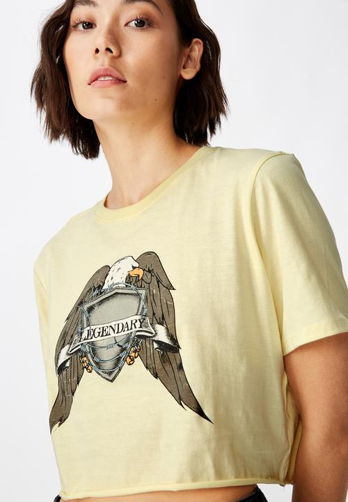 Factorie - Short sleeve raw edge - yellow 