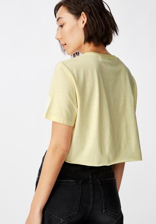 Factorie - Short sleeve raw edge - yellow 