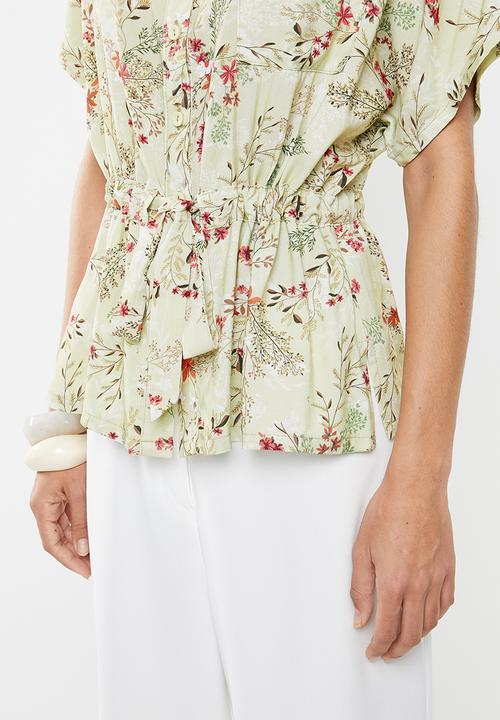 edit - Short sleeve button through - multi