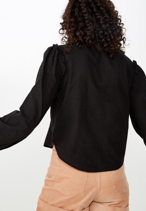Cotton On - Casey blouson sleeve blouse - black