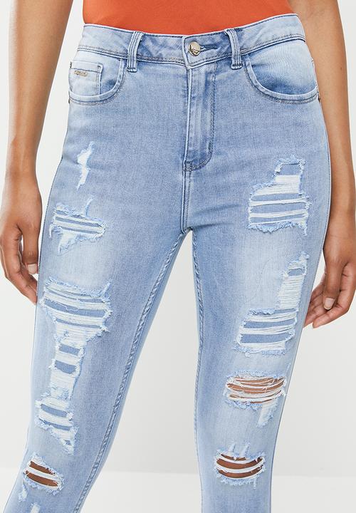 SISSY BOY - Axel skinny with rip detail - blue