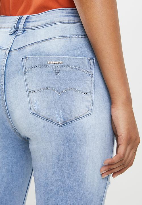 SISSY BOY - Axel skinny with rip detail - blue
