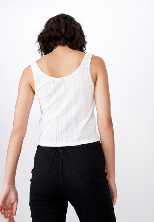 Factorie - Pointelle tank top - white