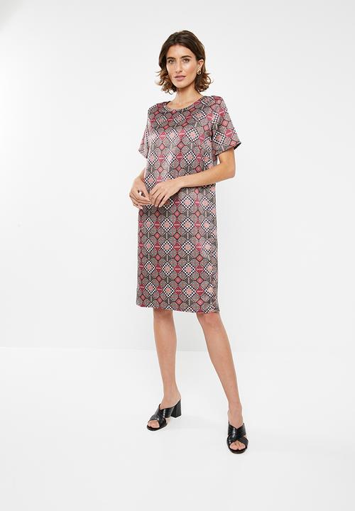 edit - Sleeved shift dress - multi