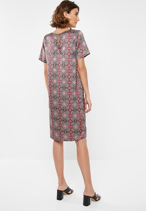 edit - Sleeved shift dress - multi
