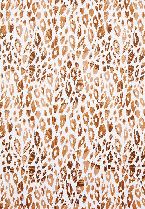 edit - Sleeved shift dress - orange & white