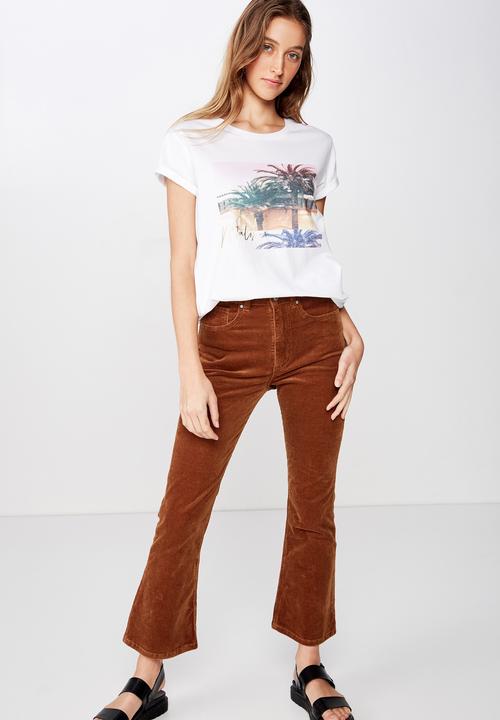 Cotton On - Classic photo short sleeve tee malibu palm - white