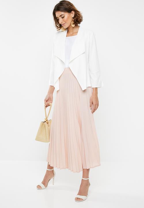 edit - Pleated maxi skirt - pink