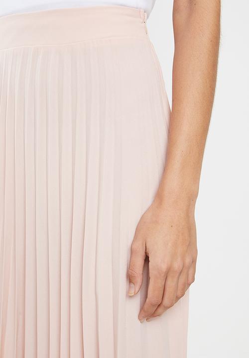 edit - Pleated maxi skirt - pink