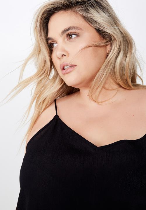 Cotton On - Curve astrid cami - black