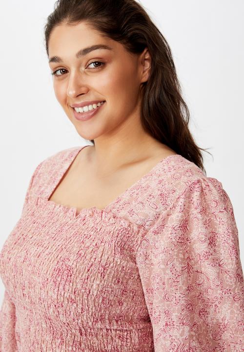 Cotton On - Curve puff sleeve - pink