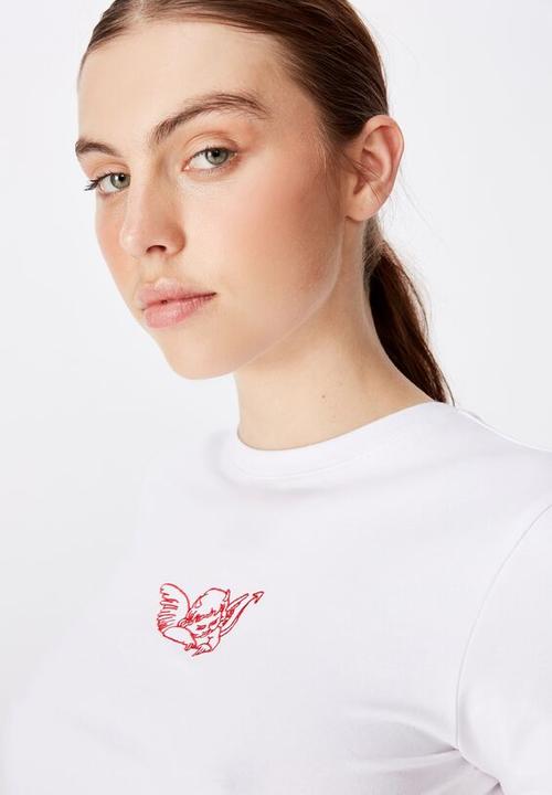 Factorie - Fitted graphic T-shirt - white