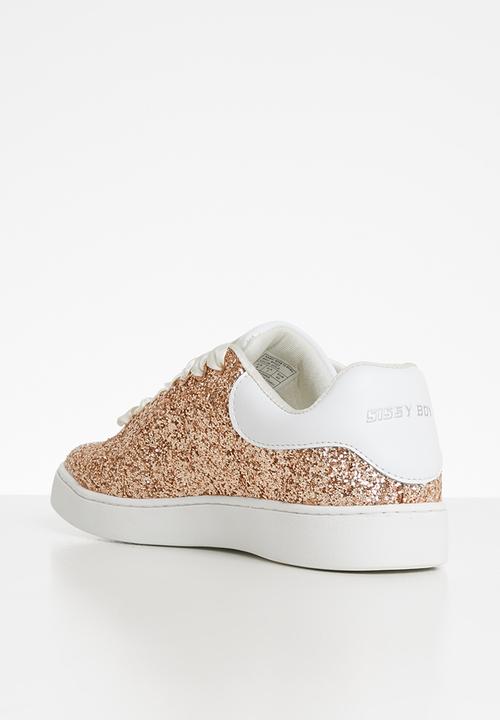 SISSY BOY - Glitter flatform sneaker - gold