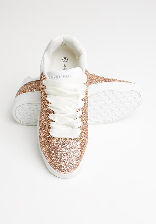 SISSY BOY - Glitter flatform sneaker - gold