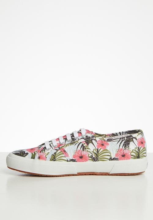 SUPERGA - Superga 2750 fantasy cotu hibiscus prints - white/fuschia