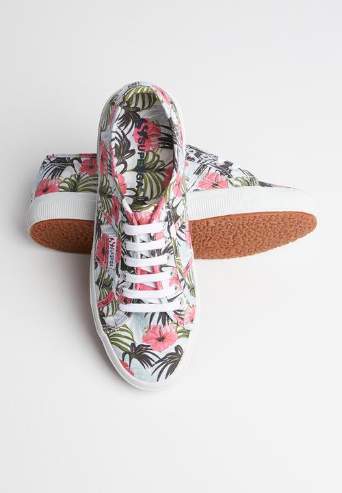 SUPERGA - Superga 2750 fantasy cotu hibiscus prints - white/fuschia