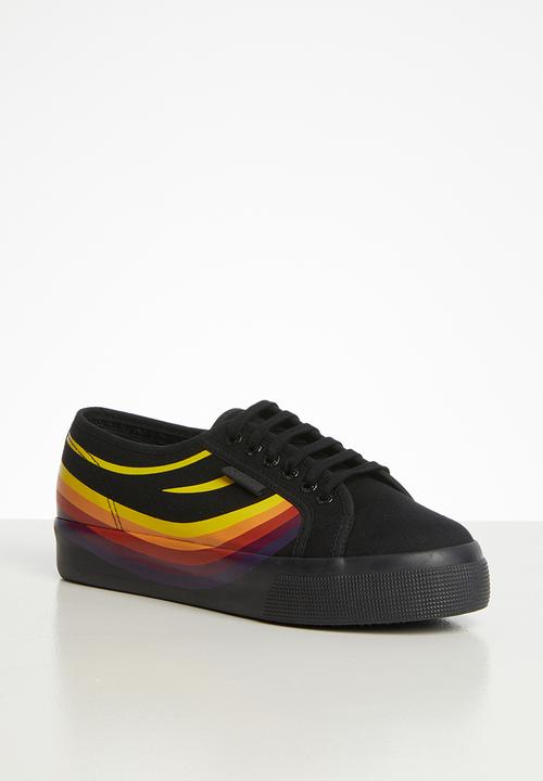 SUPERGA - Superga 2730 cotu swallow print - black/orange