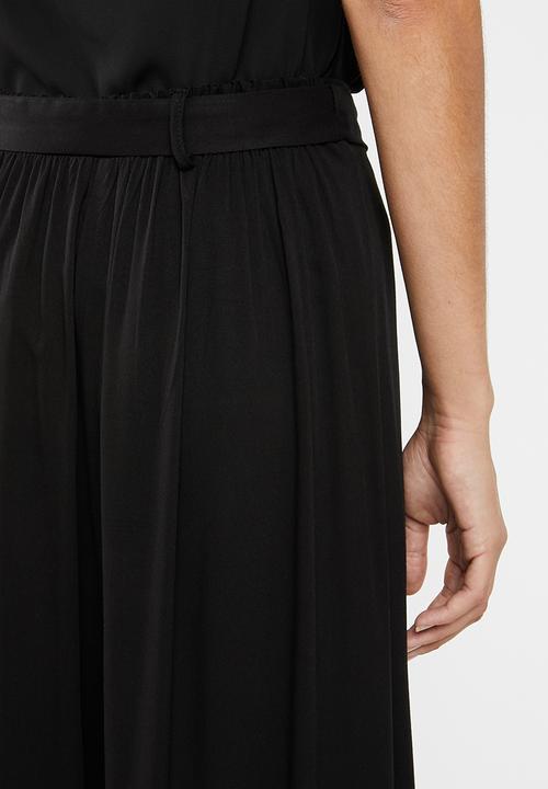 edit - Paperbag culotte - black
