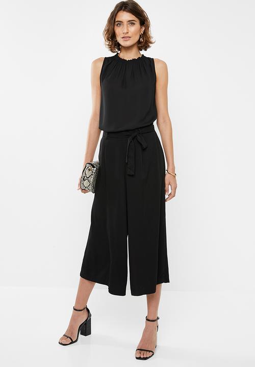 edit - Paperbag culotte - black
