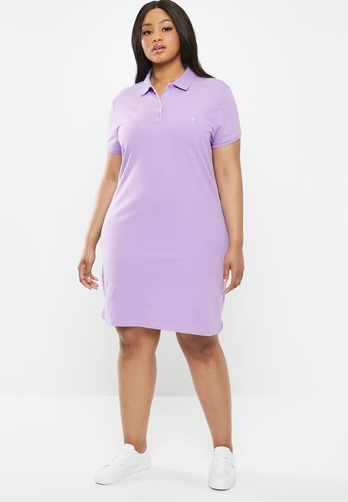 purple polo dress