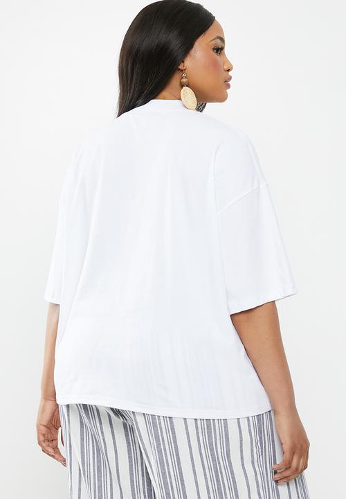 Superbalist - High neck tee (plus) - white