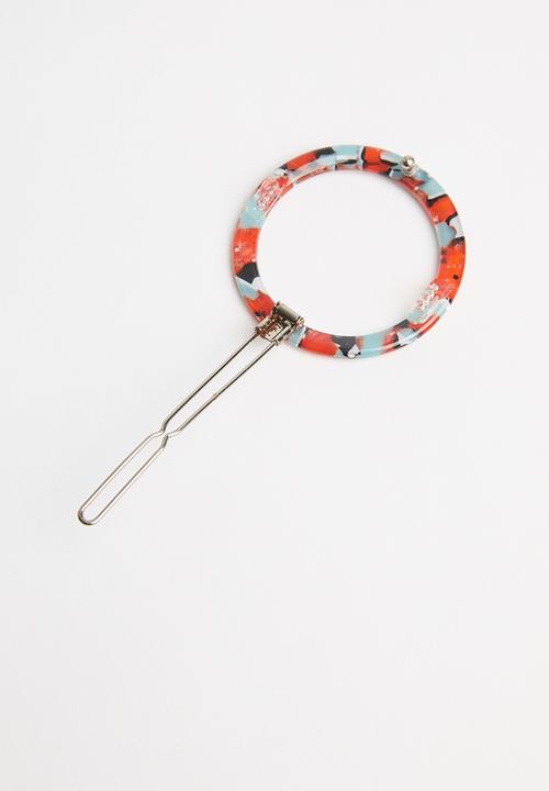 Superbalist - Round hair slide - blue & orange