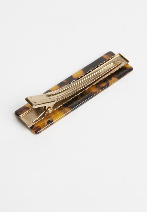 Superbalist - Slogan hair slide - brown