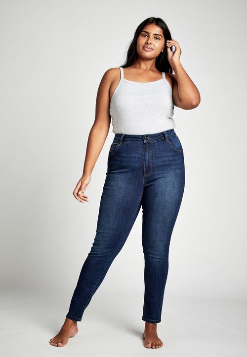 Cotton On - Curve Adrianna skinny jeans - blue