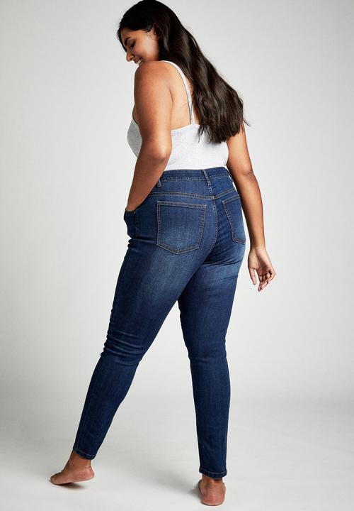 Cotton On - Curve Adrianna skinny jeans - blue