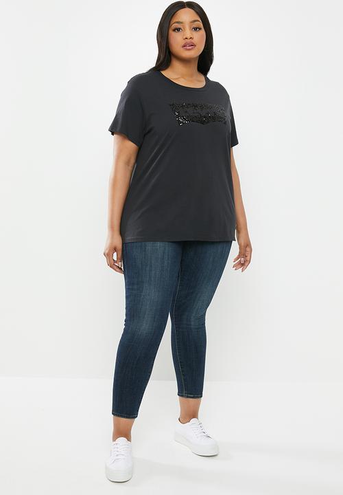 Levi’s® - Curve sequin print perfect tee - black