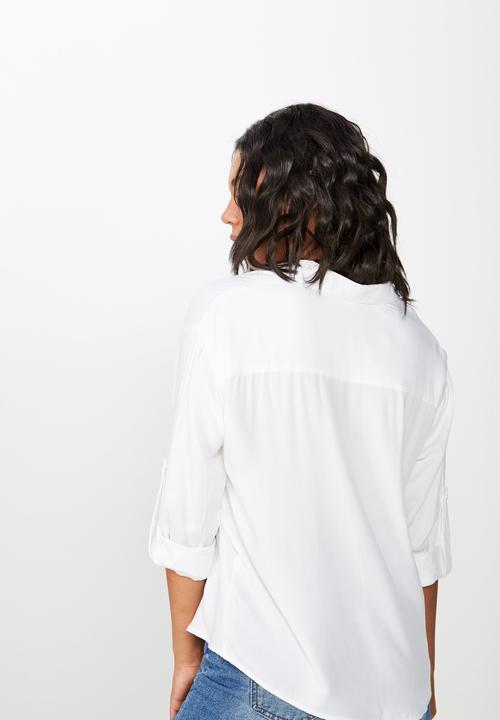 Cotton On - Lisa popover blouse - white