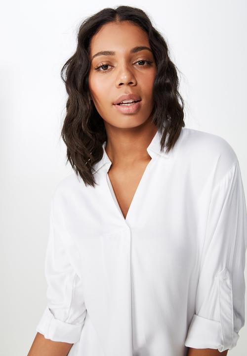 Cotton On - Lisa popover blouse - white