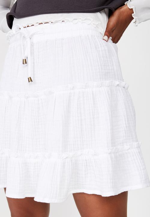 Factorie - Tiered skirt - white
