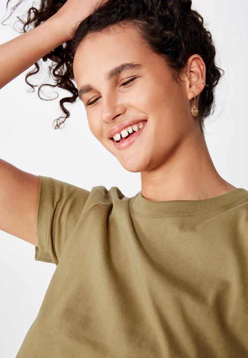 Cotton On - The one baby tee - khaki