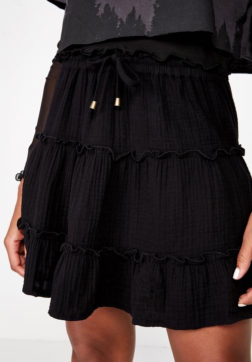 Factorie - Tiered skirt - black