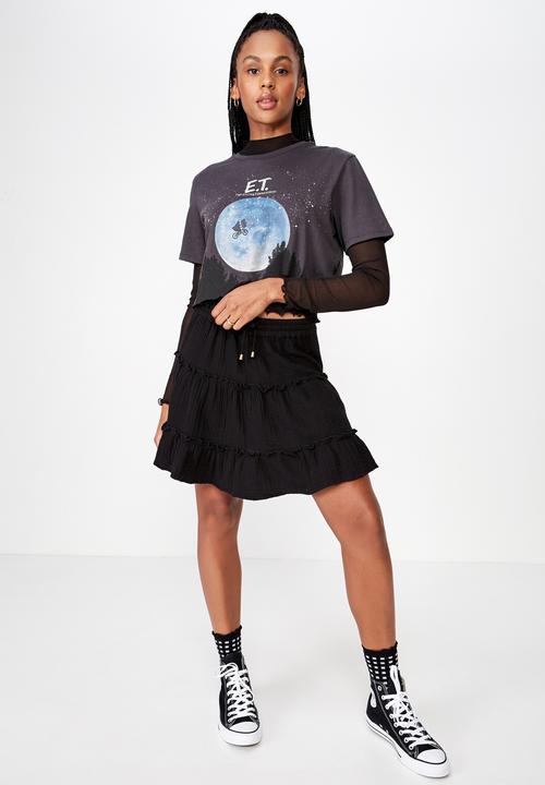 Factorie - Tiered skirt - black