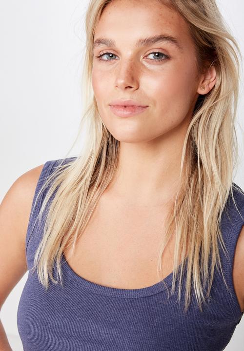 Cotton On - The sister crop tank top - blue 