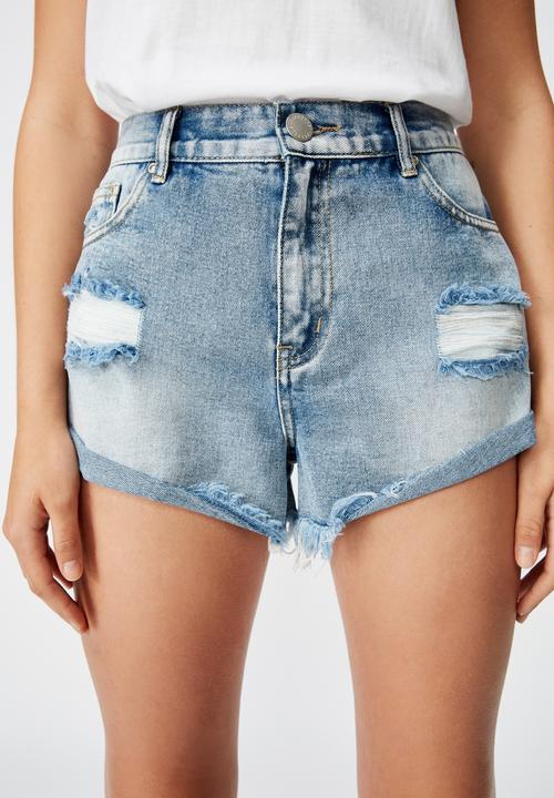 Factorie - Cheeky denim shorts - blue