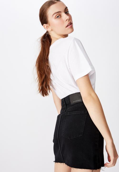 Factorie - Classic denim skirt - black