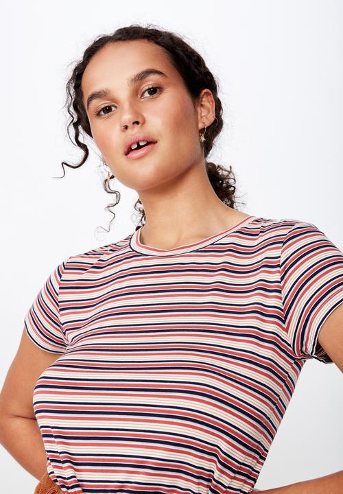 Cotton On - The baby tee tezer stripe - multi 